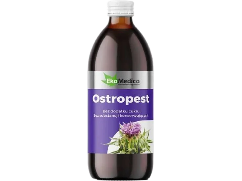 Ekamedica Ostropest sok 100%, płyn, 40 mg, 500 ml