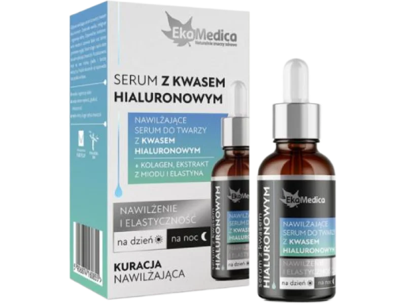 EkaMedica Serum do twarzy z kwasem hialuronowym, 20 ml
