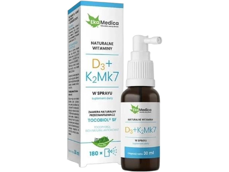 EkaMedica Witaminy D3+K2MK7, spray, 30 ml