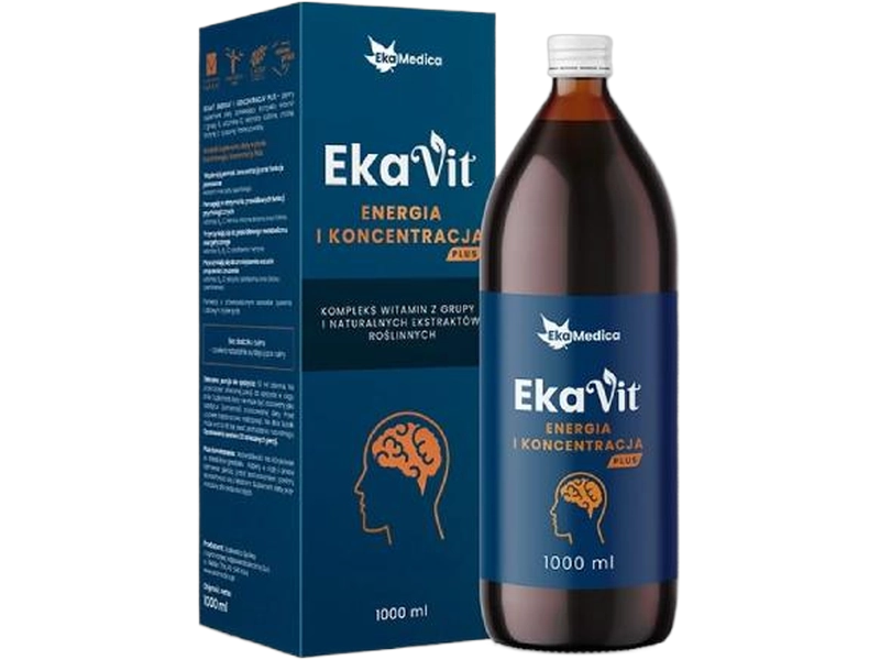 EkaVit energia i koncentracja plus tonik, płyn, 1000 ml