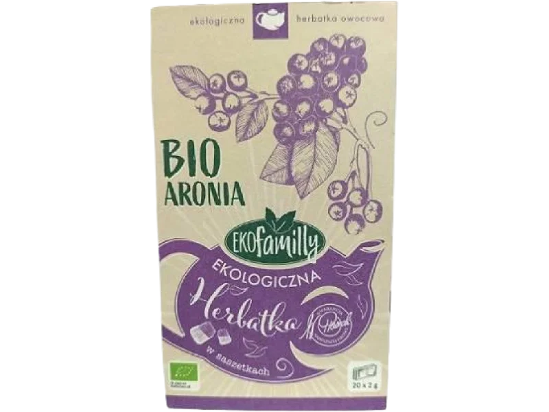 EKOFAMILLY Ekologiczna herbatka Bio Aronia, zioła do zaparzania, 20x2g g