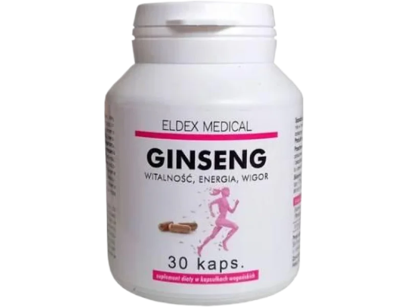 Eldex Medical Ginseng- Witalność, Energia, Wigor, kapsułki, 30 kaps.