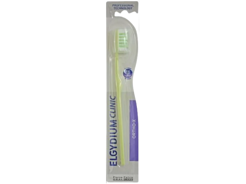 ELGYDIUM CLINIC Ortho-X ortodontyczna szczoteczka do zębów, sprzęt medyczny, 1 szt.