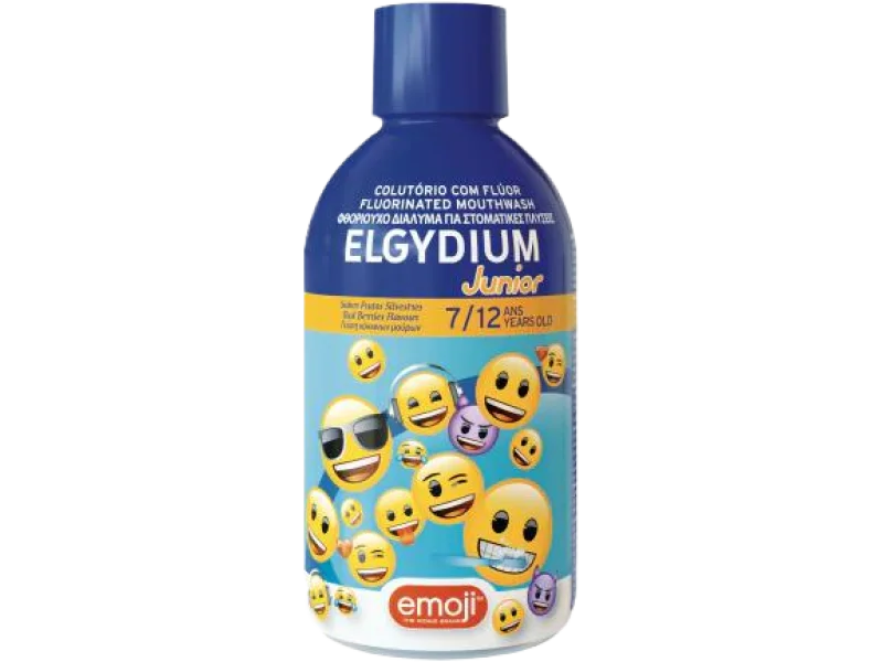 Elgydium Junior EMOJI Płyn do płukania jamy ustnej, płyn do jamy ustnej, 500 ml