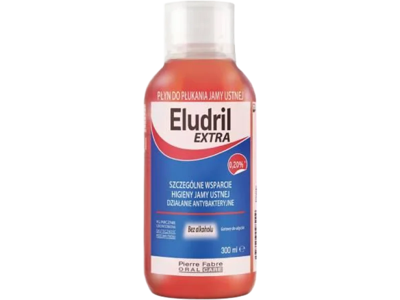 Eludril Extra Płyn do płukania jamy ustnej, płyn do jamy ustnej, 0,20%, 300 ml