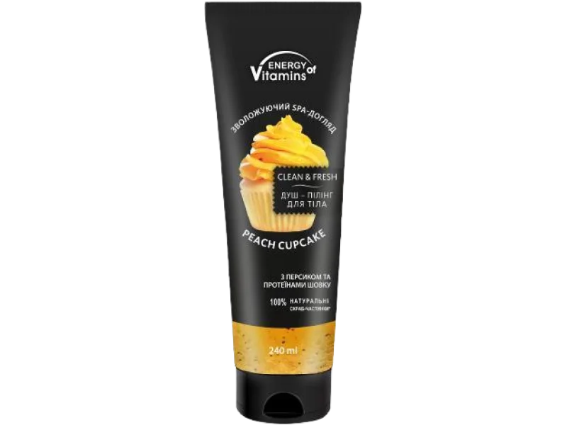 ENERGY OF VITAMINS Peeling-żel do ciała Peach Cupcake, 240 ml