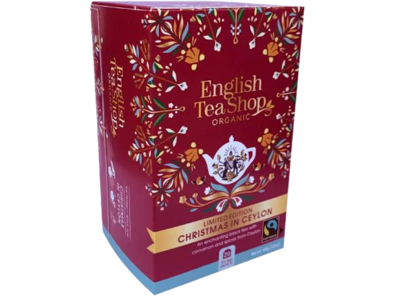 English Tea Herbata czarna ekologiczna Christmas in Ceylon, saszetki, 20 sasz.