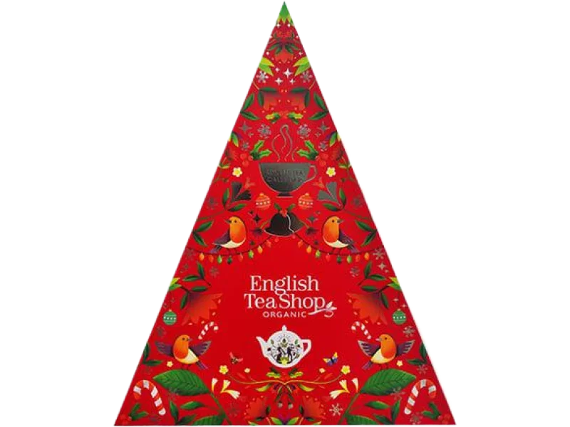 English Tea Shop Advent Calendar (Red) Kalendarz adwentowy, zioła do zaparzania, 25 szt.