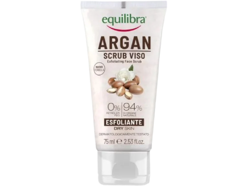 Equilibra Arganowy złuszczający peeling do twarzy, 75 ml