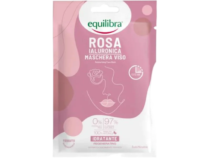 EQUILIBRA Rosa Różana rewitalizująca maska do twarzy, 1 szt.