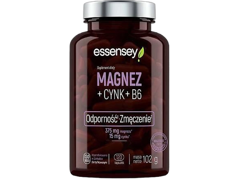 Essensey Magnez+Cynk+B6, kapsułki, 120 kaps.