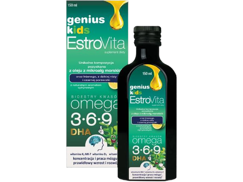 EstroVita Genius Kids Omega-3-6-9, płyn, 150 ml