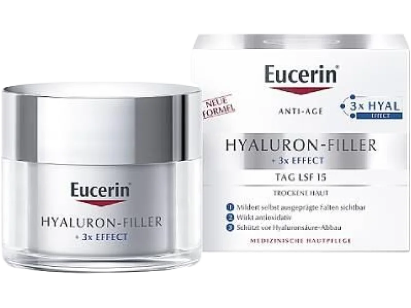 Eucerin Hyaluron-Filler Przeciwzmarszczkowy krem na dzień SPF15 do skóry suchej, 50 ml