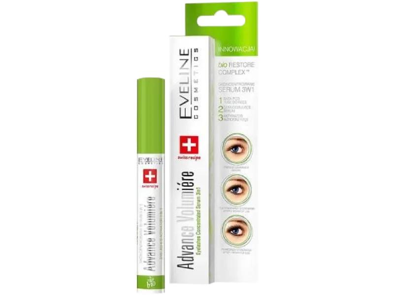 EVELINE Advance Volumiere Serum do rzęs 3w1, 10 ml