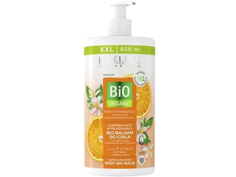 Eveline Bio Organic ujędrniająco-wygładzjący bio balsam do ciała pomarańcza, 650 ml