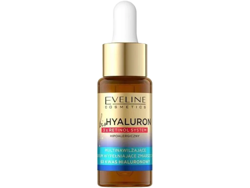 Eveline bioHyaluron 3xRetinol System multinawilżające wypełniające zmarszczki, serum, 18 ml
