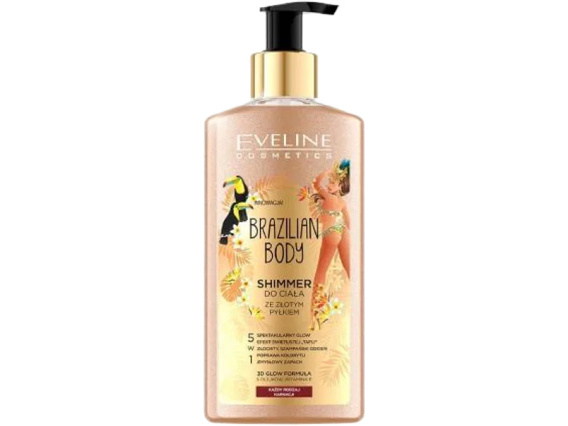 EVELINE Brazilian Body Shimmer do ciała ze złotym pyłkiem, balsam, 150 ml