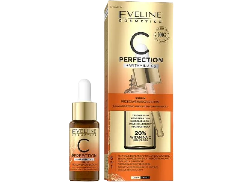 EVELINE C Perfection Serum przeciwzmarszczkowe – zaawansowany koncentrat naprawczy 6w1, 18 ml