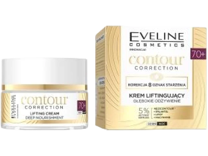 Eveline Contour Correction głęboko odżywiający liftingujący 70+, krem, 50 ml