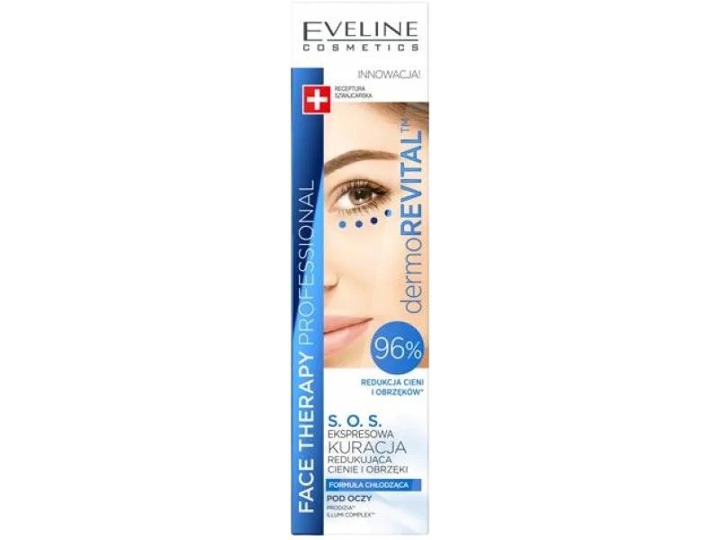 EVELINE COSMETICS DermoREVITAL S.O.S. ekspresowa kuracja redukująca cienie i obrzęki, 15 ml