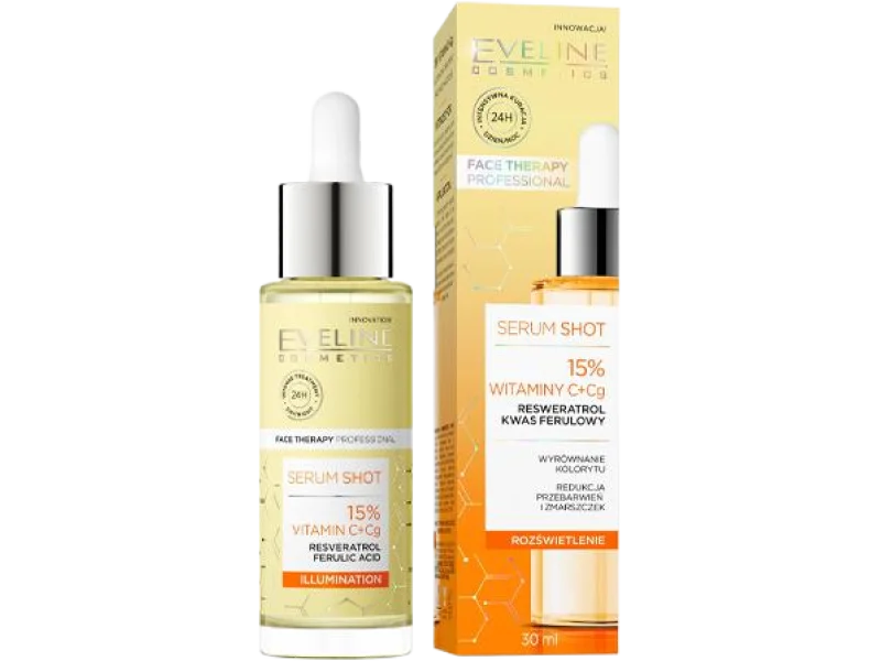 Eveline Cosmetics Face Therapy Professional Serum Shot kuracja rozświetlająca witaminy C+Cg, 30 ml