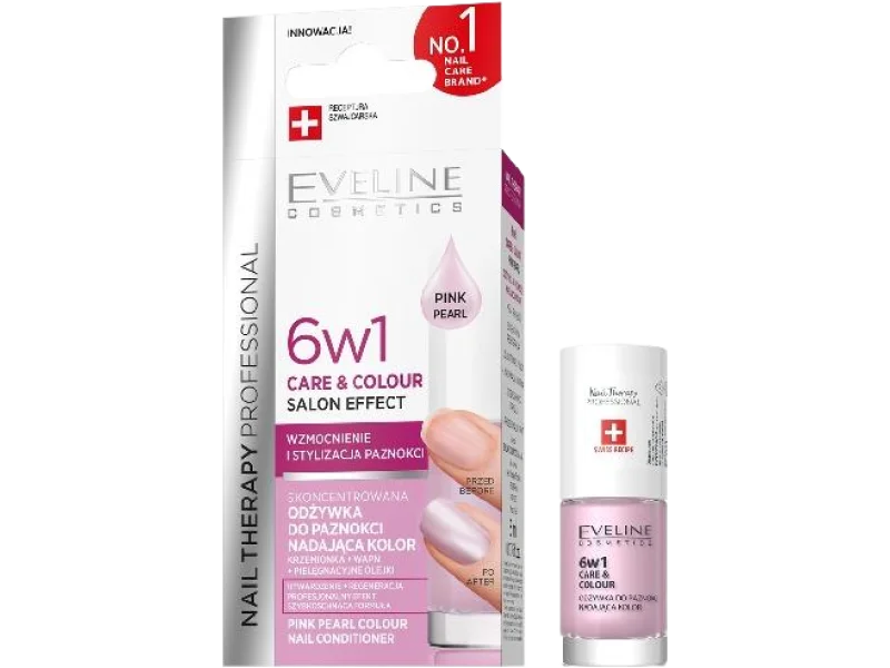 EVELINE COSMETICS Nail Therapy Professional skoncentrowana odżywka do paznokci nadająca kolor 6w1, 5 ml