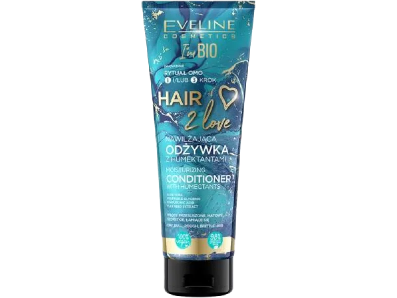 EVELINE HAIR 2 LOVE Nawilżająca odżywka do włosów z humektantami, 250 ml