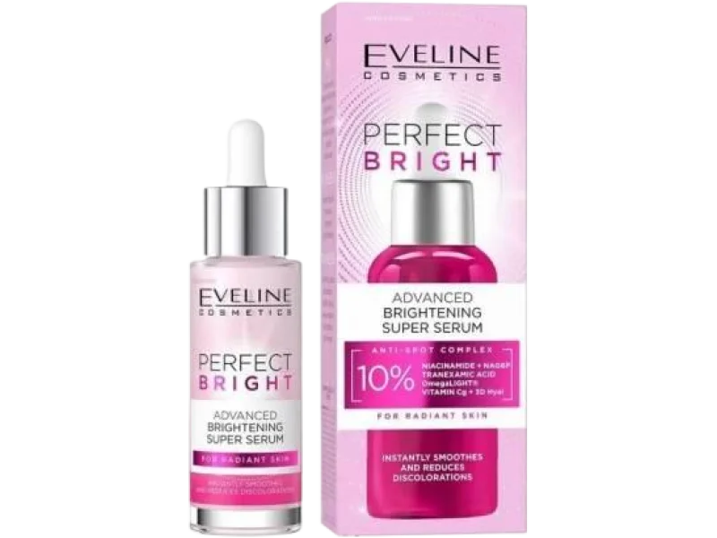 Eveline Perfect Bright Zaawansowane super serum rozjaśniające do twarzy, 30 ml