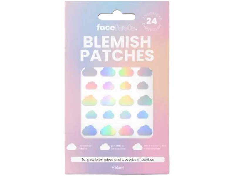 Face Facts Blemish Patches Plastry na wypryski Holograficzne Chmurki, plaster, 24 szt.
