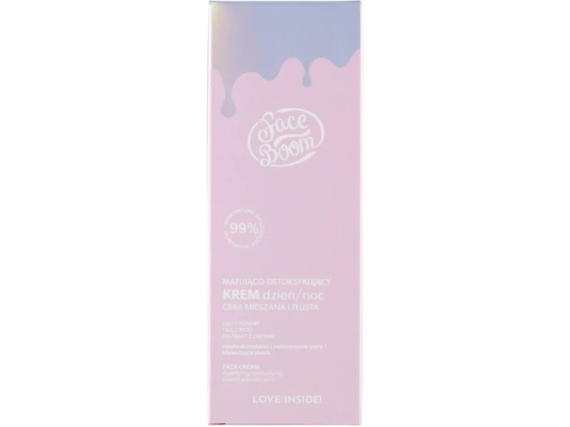 FaceBoom matująco-detoksykujący na dzień i noc cera mieszana i tłusta, krem, 50 ml