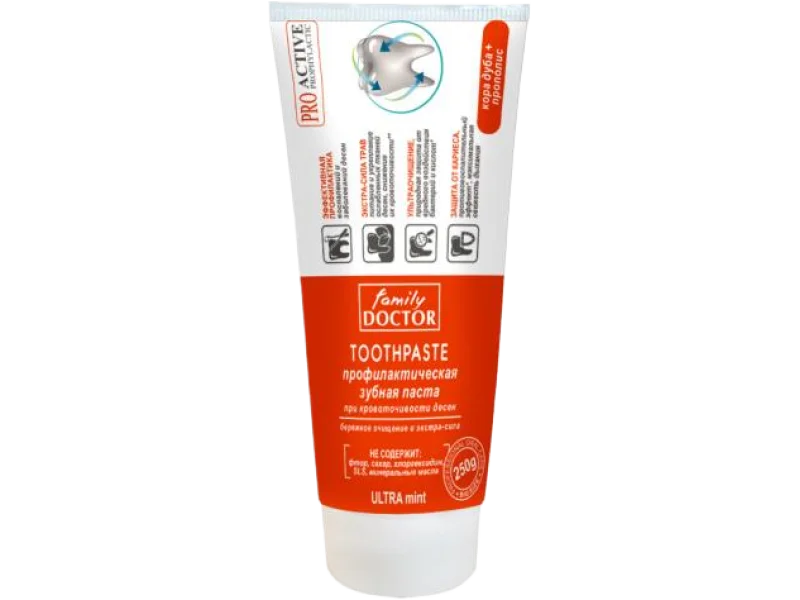 Family Doctor Profilaktyczna pasta do zębów Delikatne oczyszczenie i extra siła, 250 g