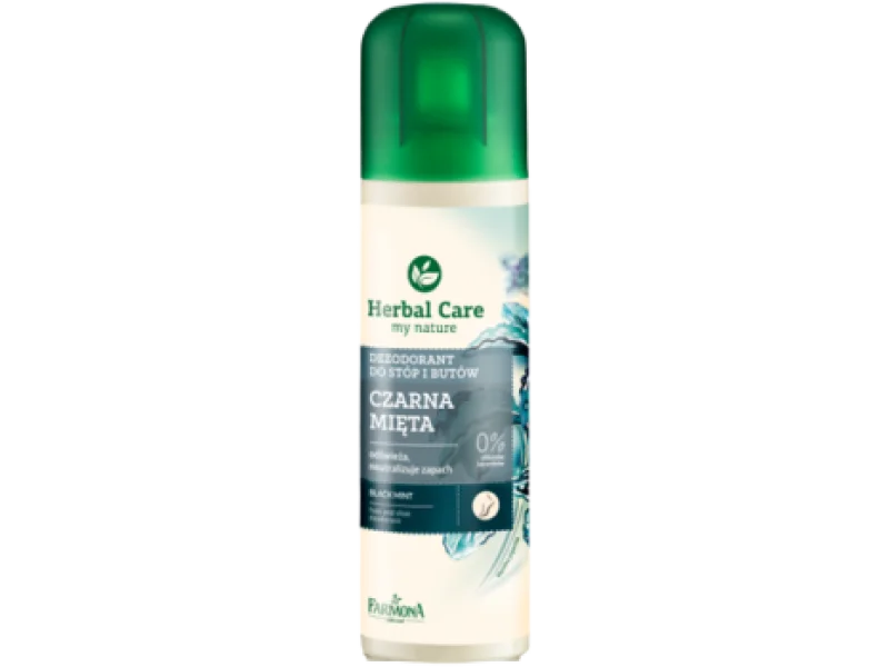 FARMONA HERBAL CARE Dezodorant do stóp i butów Czarna mięta, aerozol, 150 ml
