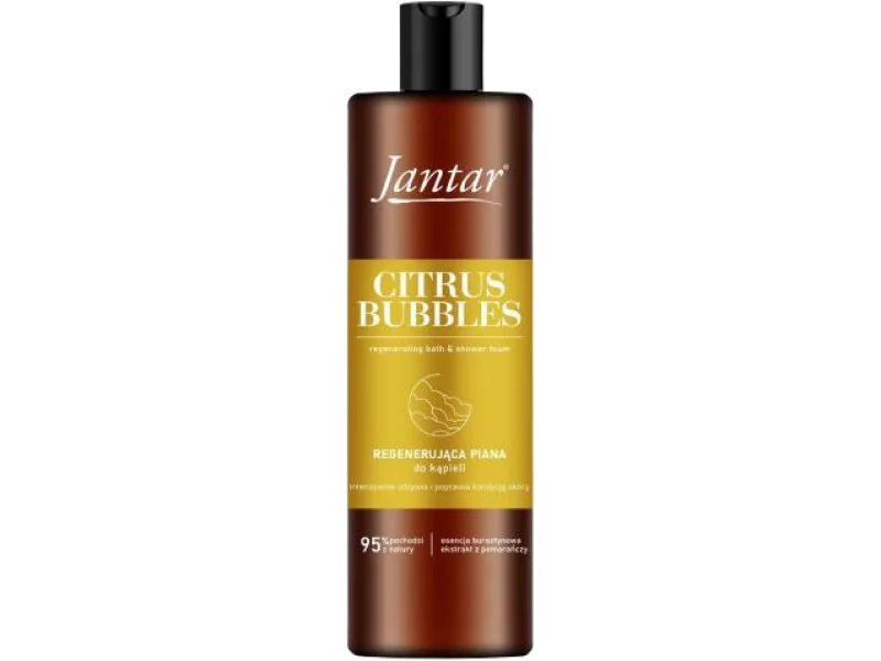 FARMONA JANTAR Citrus Bubbles Regenerująca piana do kąpieli z esencją bursztynową i ekstraktem z pomarańczy, płyn, 400 ml