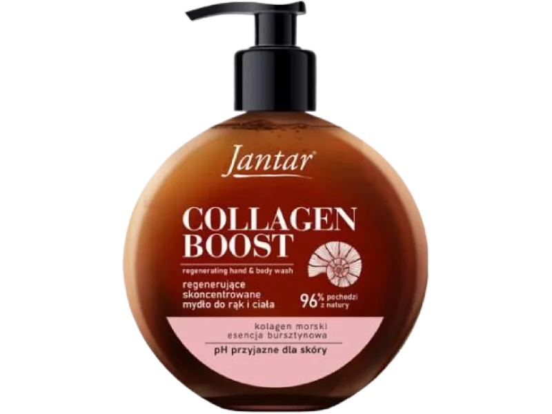 FARMONA Jantar Collagen Boost Regenerujące mydło do rąk i ciała z esencją bursztynową i kolagenem morskim, 400 ml
