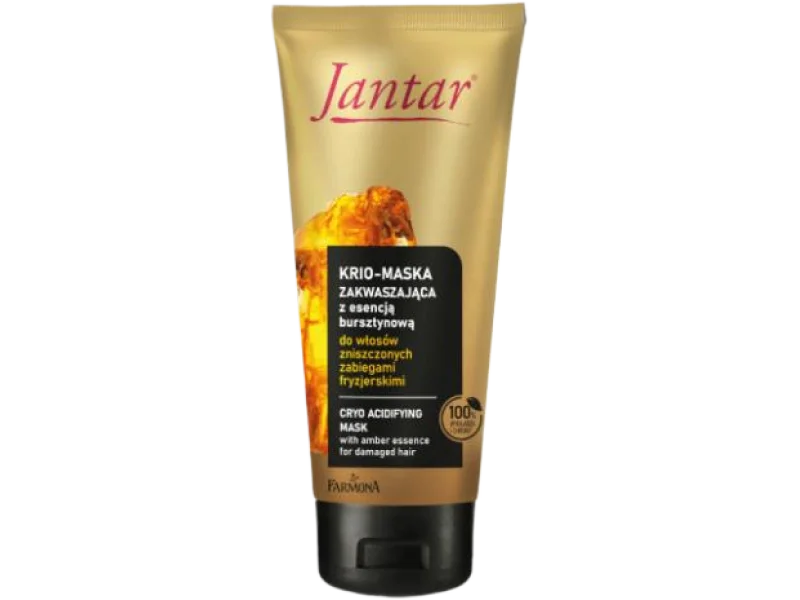 FARMONA JANTAR Krio-maska zakwaszająca z esencją bursztynową do włosów zniszczonych zabiegami fryzjerskimi, 200 ml