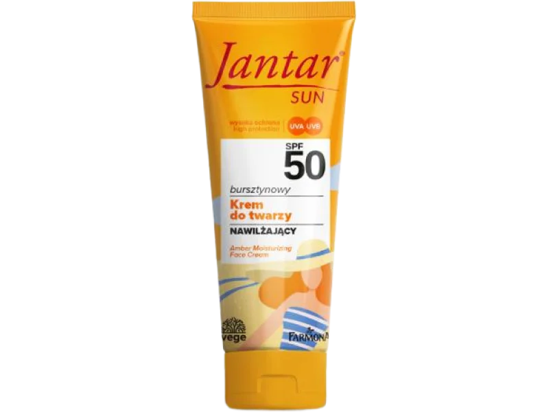 FARMONA JANTAR SUN Bursztynowy krem do twarzy nawilżający SPF 50, 50 ml