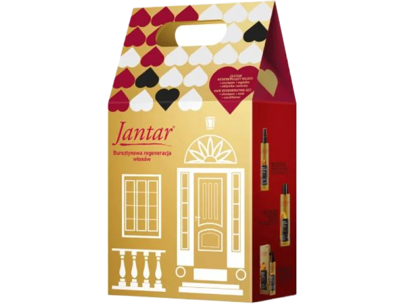 FARMONA Jantar zestaw regenerujący włosy, szampon + mgiełka + odżywka, 630 ml