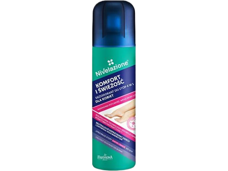 FARMONA NIVELAZIONE Dezodorant do stóp 4w1 dla kobiet, spray, 180 ml