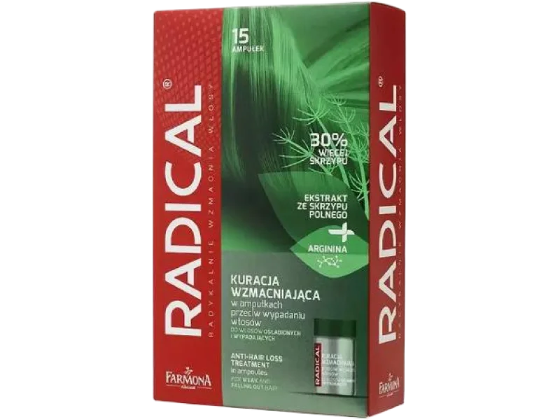 FARMONA RADICAL Kuracja wzmacniająca przeciw wypadaniu włosów, ampułki, 15 ml