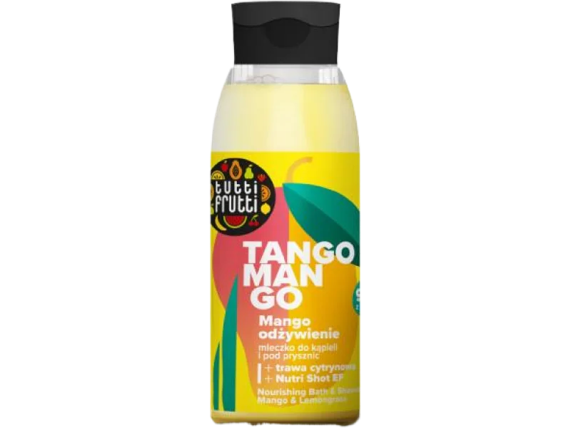 FARMONA TUTTI FRUTTI Odżywcze Mleczko do kąpieli i pod prysznic Mango i Trawa cytrynowa, 400 ml