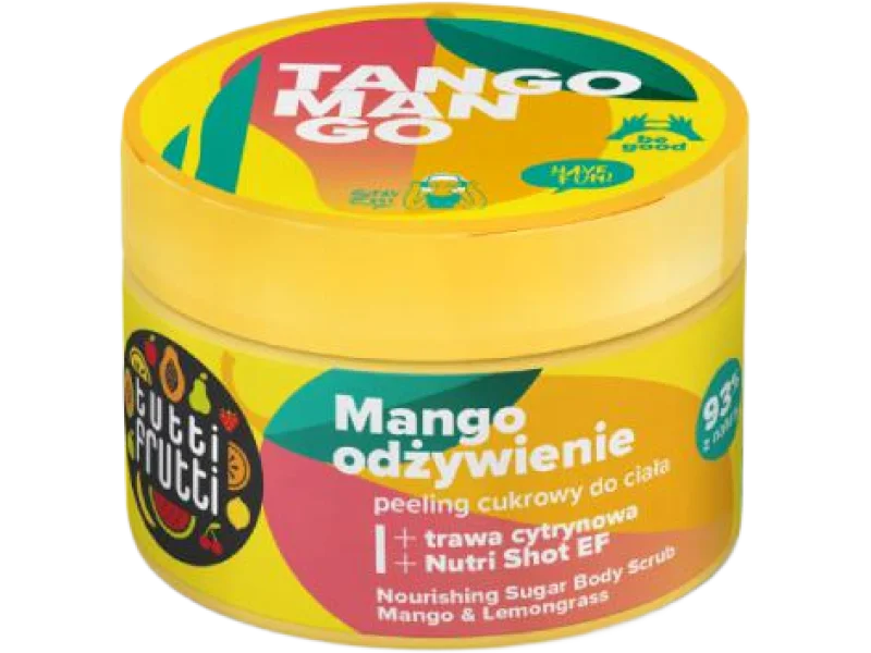 FARMONA TUTTI FRUTTI Odżywczy Peeling cukrowy do ciała Mango i Trawa cytrynowa + Nutri Shot EF, 300 g