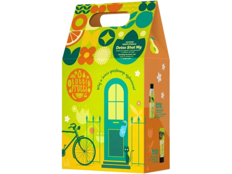 FARMONA Zestaw Tutti Frutti Detox Shot Mg Olejek do kąpieli i pod prysznic + Balsam do ciała, olejek,balsam, 400 + 200 ml