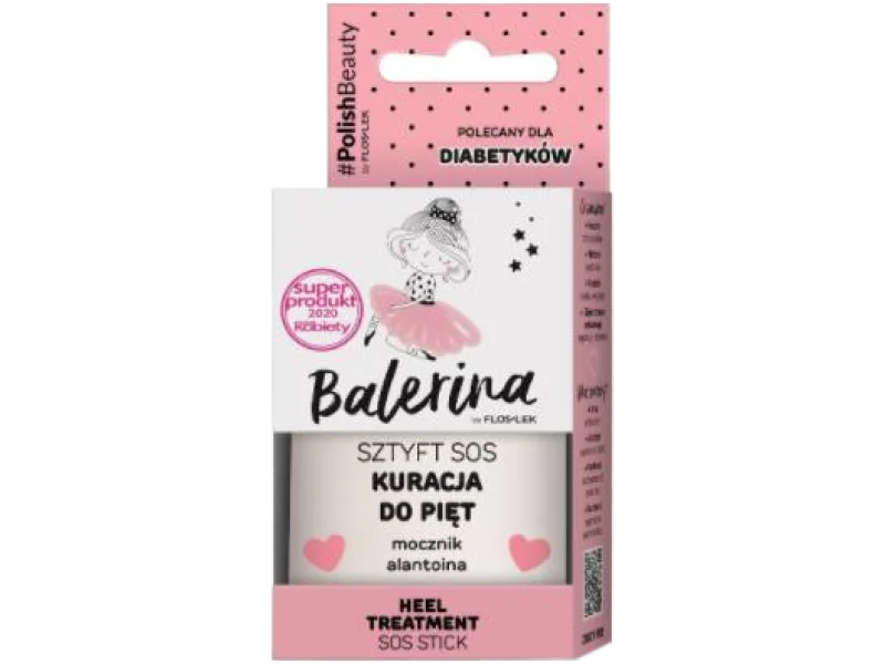 FLOS-LEK BALERINA Sztyft SOS kuracja do pięt mocznik alantoina, 20 g
