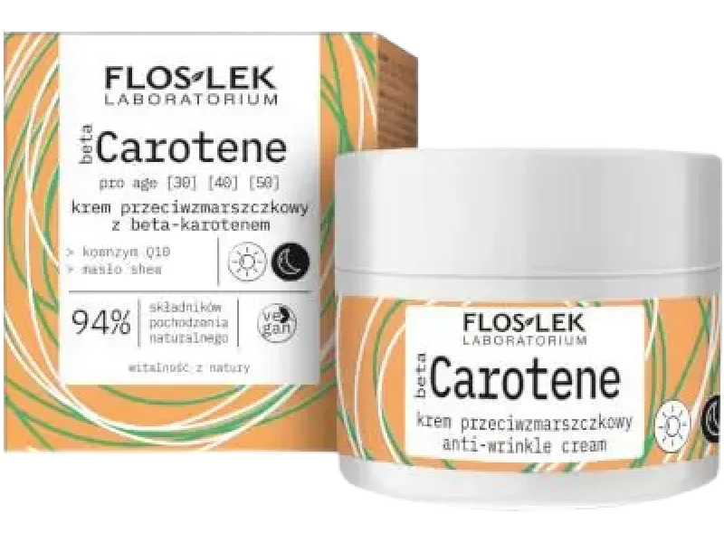 Flos-Lek betaCarotene Pro Age, przeciwzmarszczkowy z beta-karotenem, krem, 50 ml