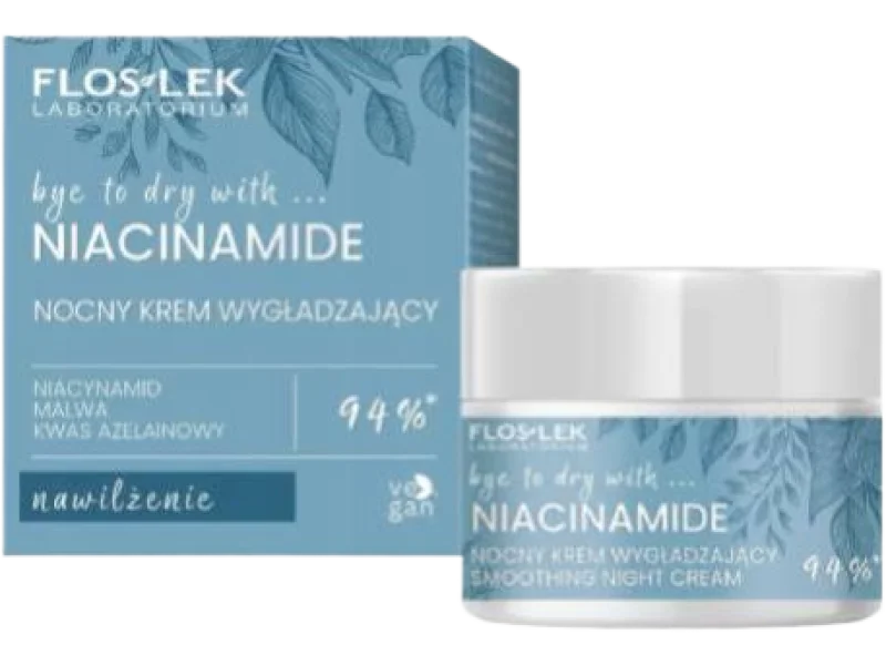 FLOS-LEK Niacinamide Nocny krem wygładzający, 50 ml
