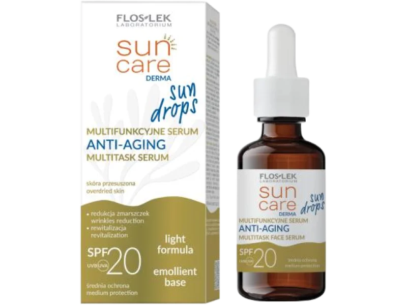 FLOS-LEK Sun Care Derma Sun Drops Multifunkcyjne serum ANTI-AGING SPF 20, 30 ml
