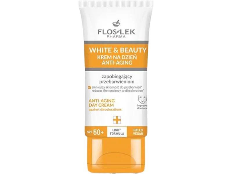 Flos Lek White & Beauty krem na dzień anti-aging zapobiegający przebarwieniom, 30 ml