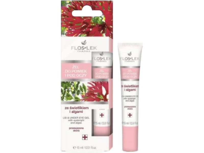 FLOS-LEK Żel do powiek i pod oczy świetlik/algi, żel, 15 ml