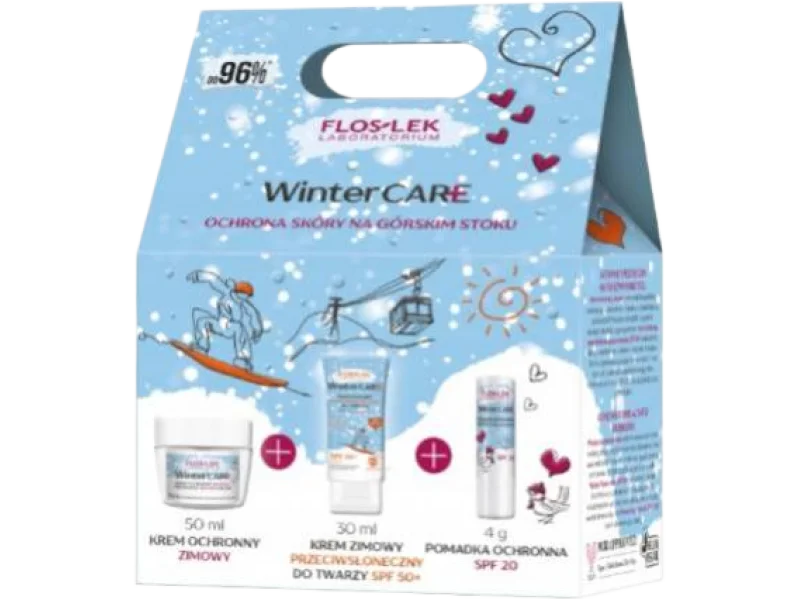 FLOS-LEK Zestaw Winter Care ochrona skóry na górskim stoku, krem + pomadka