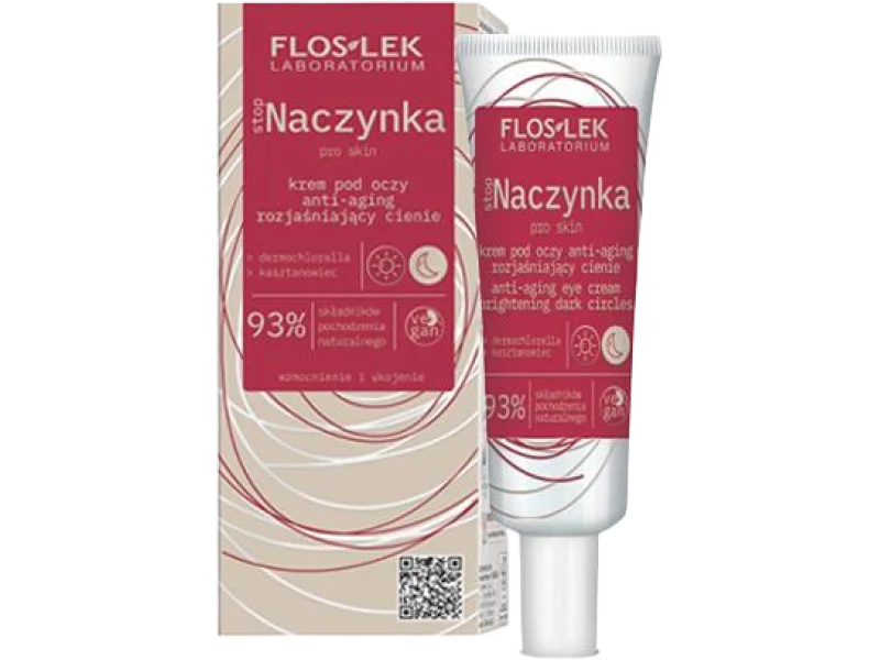 Floslek Stop Naczynka, krem pod oczy anti-aging rozjaśniający cienie, 30 ml